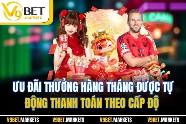 Ưu đãi thưởng hàng tháng được tự động thanh toán theo cấp độ 